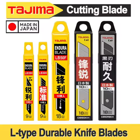 JAPAN TAJIMA KAI L-type Durable Knife Blades 18mm 9mm Wallpaper PVC Carpet Cutting Blade Art Knives 