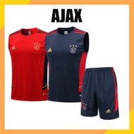 2022/23/24 Ajax Vest Singlet Set Shorts and Jersey Sleeveless Men's Football Training Set Football vest Shirt Football sleeveless jersey size:S-2XL grade:AAA