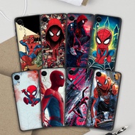 Soft Silicone Phone Case for Redmi 12 12C 12R 11a K60 K60Pro K70 K70Pro 3VR3 Spider-Man Fashion Blac