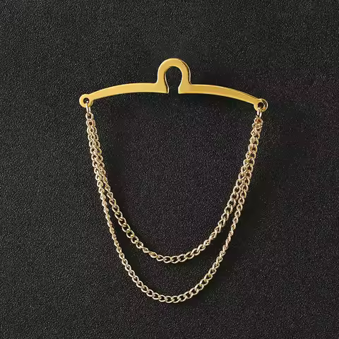 Men's Tie Buckle Metal U-shaped Tie Chain Chain Buttons for Formal Shirts Tie Accessories and Orname