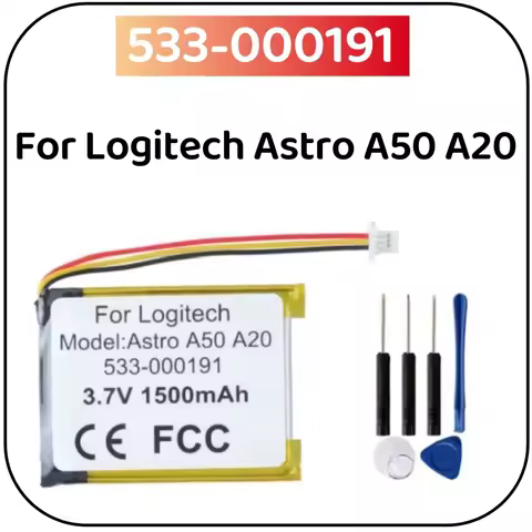 1500mAh 533-000191 533-000169 Battery For Logitech Astro A50 A20 Headset Batterie + Free Tools