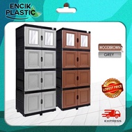 Plastic Drawer EAGLE 4 Tier DIY Plastic Cabinet Almari Baju Almari Plastik Storage Cabinet [LIMIT 1 UNIT TO 1 ORDER]