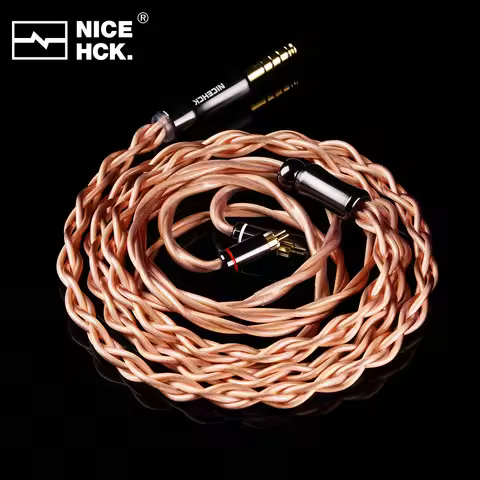 NICEHCK Fall IEM Replace Wire Ultra-Pure Single-Crystal Copper Cable Gold Plated OFC 2Pin Plug for O