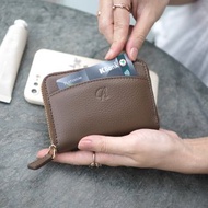 Penni (cedar) : Zip wallet, Short wallet, Leather, brown-grey , mini wallet
