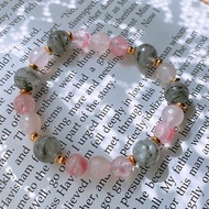 薔薇心語│櫻花雨 薔薇輝石 粉色水晶 綠幽靈 手鍊【戀愛浪漫】