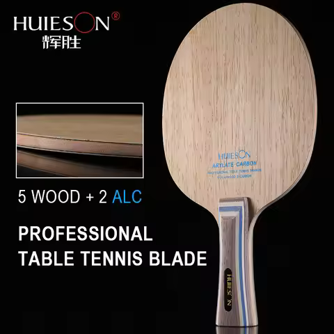 HUIESON Table Tennis Blade Arylate Carbon Ping Pong Blade Professional 5 Wood 2 ALC Same Structure A