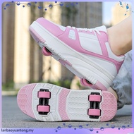 four-wheeled Heelys rechargeable LED shoes kids luminous shoes kick roller shoes cheap roller skates