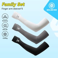 【MY Delivery】SOLOEVER 2PCS Arm Sleeve Handsock UV Protection Ice Silk Breathable Running Sarung Leng