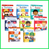 【Ready Stock】Ladybird Busy day Jobs books series：Chef/Firefighter/Builder play book lift the flaps h