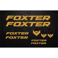 ✜Foxter sticker for bike frame (Gold) - 1set