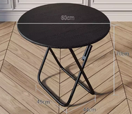 可折疊桌簡易木圓桌(黑木紋)(尺寸:高70CM,寬60CM)