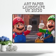 Super mario bros art paper poster Size 21x30 Includes Lamination