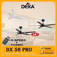 [Ready Stock] DEKA DX56 PRO Ceiling Fan 56” - 20-Speed DC Motor with Turbo & Reverse Mode