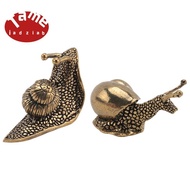 2Pcs Snail Decor Figurine Brass Snail Solid Snail Ornaments with Decor Effect the Meaning of the Sna