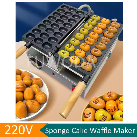 Egg-bun Electric Scone Machin 24 PCS Egg Waffle Maker Machine Non Stick Bubble Waffle Iron Baker Bal