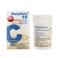 EASYSURE CHOLESTEROL TEST STRIPS 10X1'S (EXP:7/26)