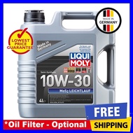 Liqui Moly Semi Synthetic MoS2 Leichtlauf 10W-30 10W-40 Engine Oil (10W30 10W40)+Engine Flush (2678) +Oil Filter (Optional)