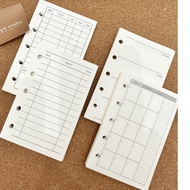 Refill paper pad A8/ M5 5 holes assorted papers 40 sheets