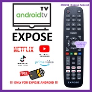 Compatible EXPOSE Android Smart Google TV Remote Control T3CZ1890155 Expose Android Replace Remote