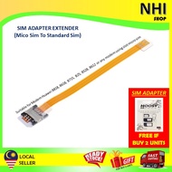Adapter Reverse MICRO SIM to STANDART SIM Feeder Reader Card Extender Cable Modem Huawei B618 B818 B