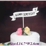 Happy Birthday Flag Cake Topper Decorations
