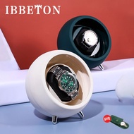 IBBETON Luxury Brand Wood Watch Automatic Watch Winder 1 Slot Classic Wood Vertical Quad Mute Mabuchi motor Watch Cabinet Cloc