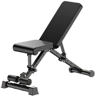 KUYUC Weight Bench Adjustable, Folding Incline Decline Workout Bench, Exercise Fitness Bench for Weight Press Fitness Training Sit-Ups (Color : Black)