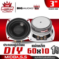 [1ดอก] 🎬มีคลิป🎬 ลำโพงเสียงกลาง มิดเบส มิดโลว์ กลาง3นิ้ว กลางคมชัด แม่เหล็ก60mm. หนา10-15mm. ลำโพงรถย