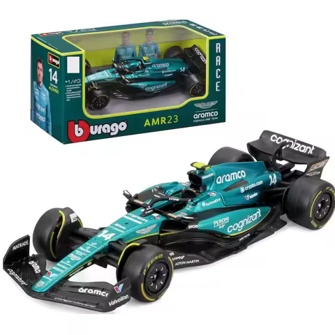 2025 AMR25 Bburago 1:43 AMR23 #14 Alonso #18 Stroll F1 Aston Martin Aramco Team Model Car Competitio