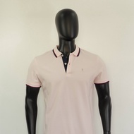 COLLEZIONE C2 21RT1K023 S.PINK/NAVY Pique Polo Shirt Men Custom Fit Key logo Filipino