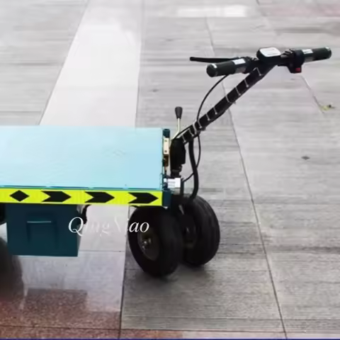 Industrial Four-Wheel Folding Flatbed Trolley Quick Fold for Easy Storage Bulk Cargo Transfer Worksh
