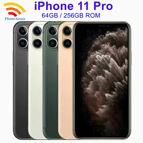 Original iPhone 11 Pro 64GB 256GB ROM 4GB RAM 5.8' Genuine Retina OLED Face ID NFC Unlocked 4G LTE i
