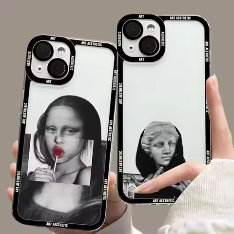 Classic Aesthetic David Mona Lisa Case for OPPO Reno 10 5G 11 10 Pro Plus 11F 8T 4 7Z 8Z 5Z 6Z 8 5 6