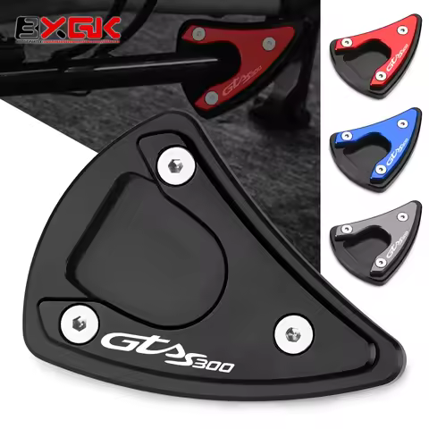 Motorcycle CNC Kickstand Foot Side Stand Enlarge Extension Pad Support Plate For Vespa GTS300 2023 g