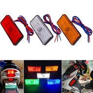 12-15V Motorcycle 24 LED Reflector Brake Tail Light Turn Signal LED Lattice Retro Reflector Truck LED Side Light Indicat