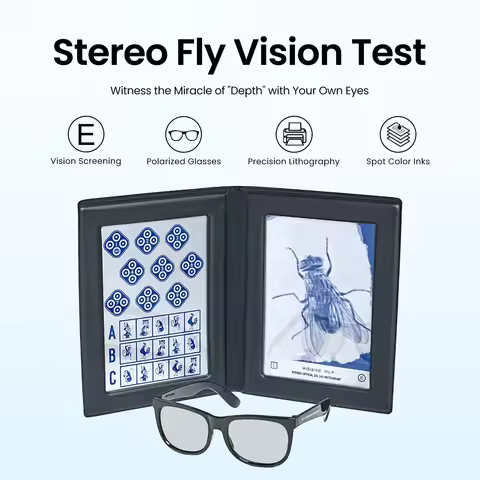 Optical Equipment Optometry Stereo Fly Vision Test (SO001) for Evaluation of Gross Stereopsis and Fi