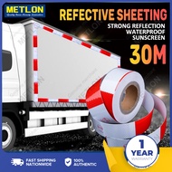 30M Truck Safety Warning Tape Arrow Reflective Sticker Waterproof Strong Paste