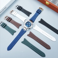 For Patek Philippe Nautilus 5711/5712/5726/5980 notch fluororubber soft watch strap men's wristband 