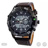 Swiss Army - Jam Tangan dual time -kulit - SA 1241 cokelat