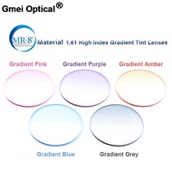 ﹍♈ﺴRadiation Protection 1.61 High Index MR 8 Super Tough Gradient Tint HMC EMI Asphere Anti UV Myopi