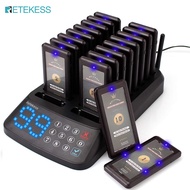 Retekess t115 ระบบเพจจิ้งระบบโทรไร้สาย MAX 99 ร้านอาหาร Buzzer 1 กันน้ำป้องกันน้ำมันปุ่มกดสัมผัสที่ม