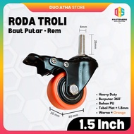 Heavy Duty Caster 1.5 Inch PU Trolley Wheel/ 1.5 Inch PU Caster Wheel/ 1.5 Inch Trolley Wheel/ 1.5 I