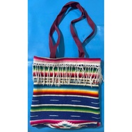 Show your color tote bag, repurposed fabric, Preloved