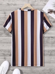 KK Fashion 2022 New Stripe Print Short Sleeve T-shirt Men Fashion Summer Sport Shirt O-neck Top Wear XXS~6XL【】