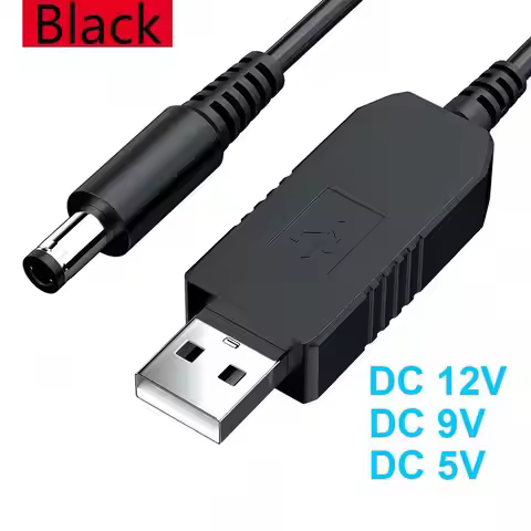 5.5*2.1mm WiFi to mobile power cord connector DC 5V to 5V/9V/12V USB cable booster converter