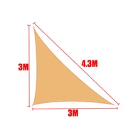 Sand Yellow Rectangle Waterproof Sun Shade Sail Awning Canopy Triangle Back Yard Shelter 98% UV Bloc