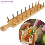 greatshore  Bamboo Taco Holders Holds 8 Tacos Each Taco Tray Multi-Use Food Stands Hard Shell Tacos 