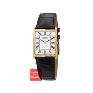 Đồng Hồ Nam Seiko Mặt Vuông SWR052 Tank Máy Quartz Size 28.5mm kính harlex vỏ thép không gỉ dây da c
