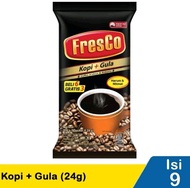 FRESCO KOPI HITAM + GULA KEMASAN POUCH ISI 8 SACHET