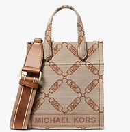 [全新] Michael Kors MK GiGI 經典英文字LOGO緹花帆布開放式手提/斜背兩用包 海外代購 MK包 #25春天市集